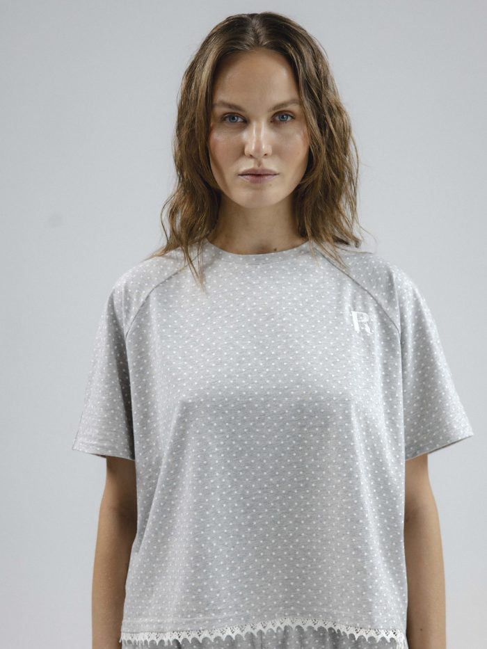 Polka Dots T-shirt in Grey