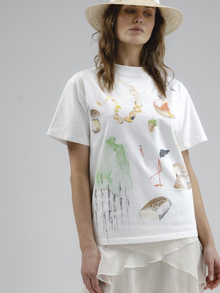 Unisex T-Shirt with Hand-Drawn Lithuanian Symbols
