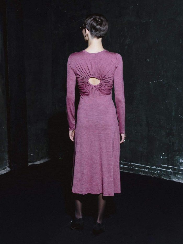 Cutout Silk Blend Jersey Dress Gilioji